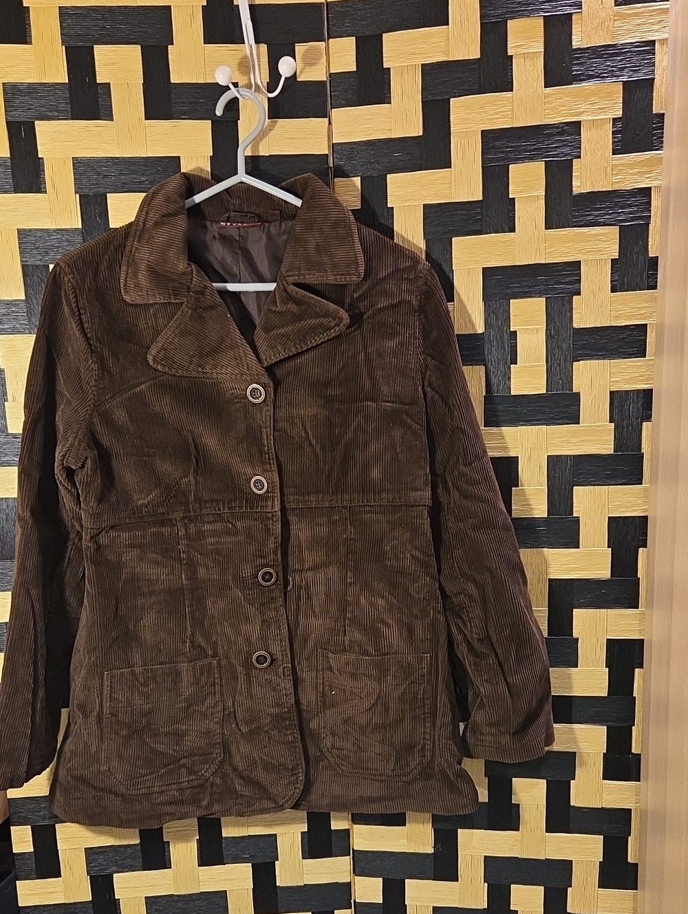 Women’s Brown Corduroy Button Jacket